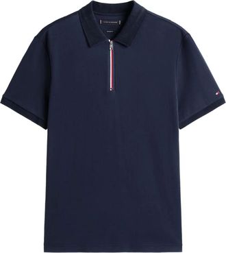 Tommy Hilfiger Polo con zip - Blu