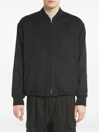 Barena wool zip-front bomber jacket - Black
