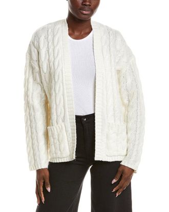 Naadam Ultra Luxe Wool & Cashmere-Blend Open Cable Cardigan