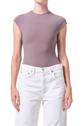 A Gold E Agata Cap Sleeve Bodysuit in Taupe Dark San at Nordstrom, Size X-Small