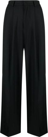 AZ FACTORY Alex Wide-Leg Broek - Dames - Wijde Broeken - Zwart - XS - Wol - Broeken