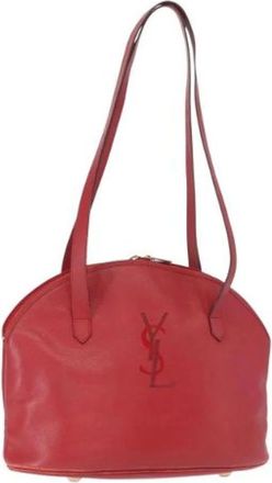Saint Laurent Pre-owned Shoulder Bags, female, Red, Size: ONE SIZE Pre-owned Leather Shoulder Bag
