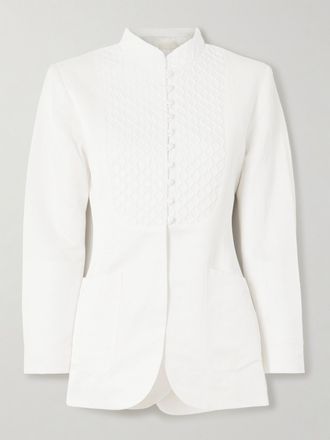 D'Estr&euml;e Paris Giacca In Raso Testurizzato Jenny - Bianco