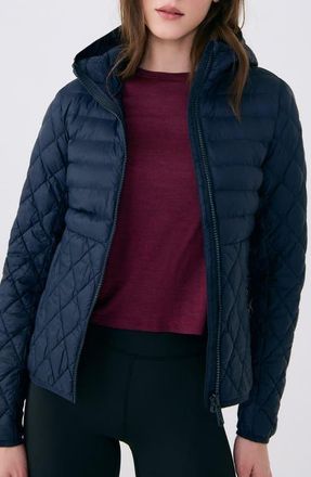 Lole The Base Packable Insulated Hooded Jacket in Outerspace at Nordstrom, Size Large