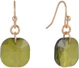 Shelli Segal Cushion Cut Crystal Drop Earrings in Olivine at Nordstrom Rack