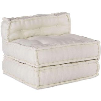 vidaXL Puf Modular Crema 70x70x54 Tela Vidaxl