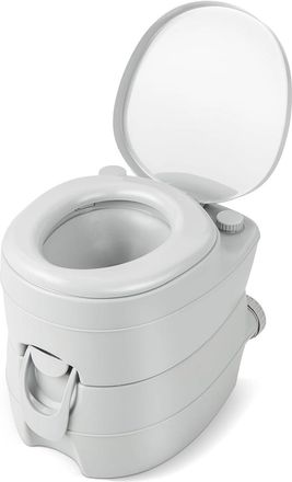 Costway Costway - Inodoro Port&aacute;til, C&oacute;moda Compacta Para Interiores Y Exteriores Con Tanque De Desechos Desmontable De 20 L, Asiento A Prueba De Fugas, Bomba 