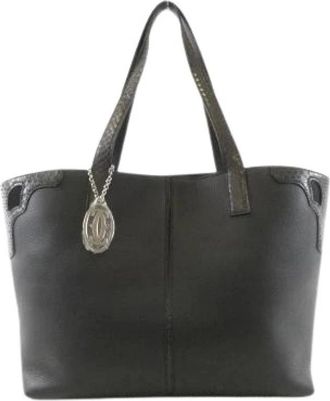 Cartier Pre-owned Marcello calf snake bag - Dames - Vintage Schoudertas - Zwart - ONE Size - Leer - Vintage