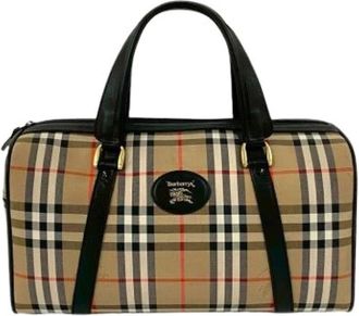 Burberry Pre-owned Handbags, female, Beige, Size: ONE SIZE Pre-owned Canvas Handbag