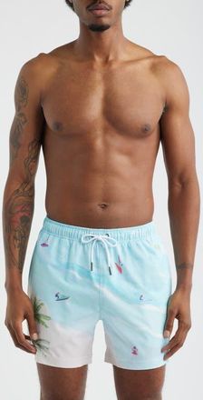 MAVRANS Jet Ski Island Swim Trunks in Blue at Nordstrom, Size Xx-Large