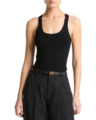 Vince Stretch Viscose Scoop Neck Tank