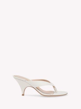 Gianvito Rossi Sofia Thong Mule in White Calf Leather at Nordstrom, Size 36.5