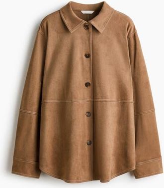 H&M Loose-fit Shirt in Brown at Nordstrom, Size X-Small