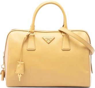 Prada Borsa Saffiano Pre-owned - - Pre-owned - Donna - Giallo - ONE SIZE