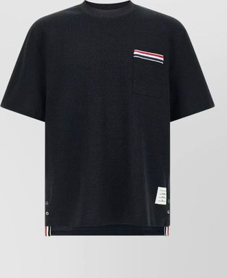 Thom Browne short-sleeve cotton-linen t-shirt