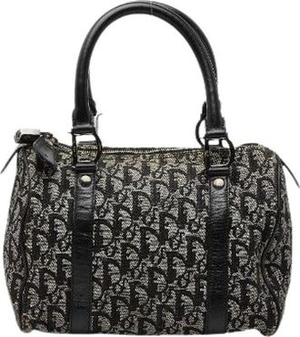 Dior Pre-owned Handbags, female, Black, Size: ONE SIZE Pre-owned Vintage Canvas Bag