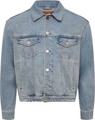 Replay Denimjas voor dames met puntkraag (Blauw)