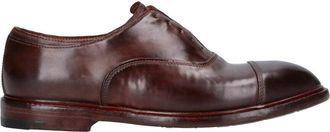 Premiata Brown Abner Worn-Effect Leather Derby Shoes