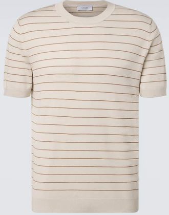 Lardini Striped silk T-shirt