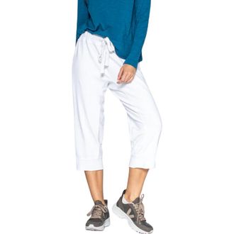 Wilt Crop Raw Jogger Easy Fit Pants in White at Nordstrom, Size X-Small
