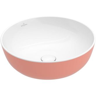Villeroy & Boch Artis opzetwastafel - rond &Oslash;43x12.5cm - zonder kraangat zonder overloop powder