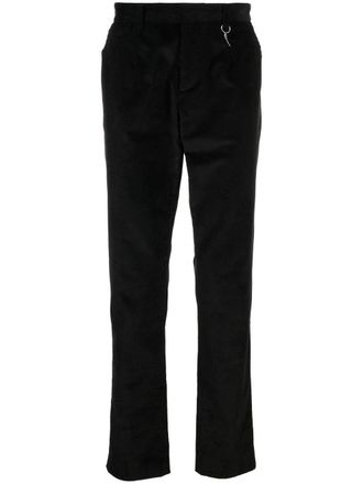 Roberto Cavalli corduroy Tiger Tooth-detail trousers - Black