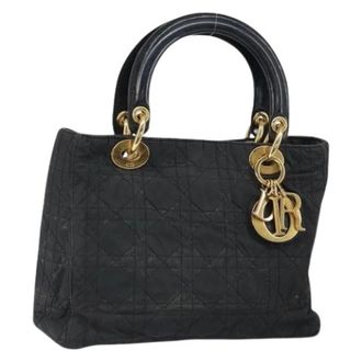 Dior Pre-owned Handbags, female, Black, Size: ONE SIZE Pre-owned Vintage Nylon Hand Bag