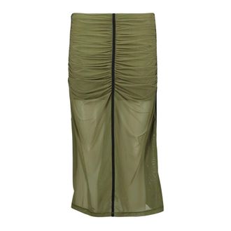 Diesel Rokken, Dames, Groen, S, Gelaagde Transparante Groene Rok