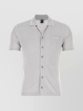 Fedeli cardigan linen blend chest pocket