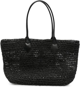 Vivienne Westwood Textured Woven Tote Bag with Embossed Logo
