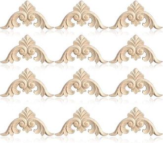 OEM Applicazioni In Legno - 12 Figure Intagliate Per Decorazione