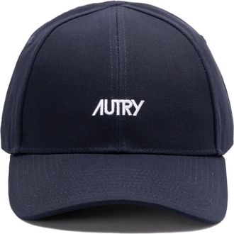 Autry logo-embroidered cap - unisex - Cotton - One Size - Blue