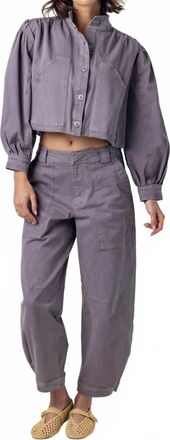 Sundays Twill Sawyer Wide Leg Pants In Gray