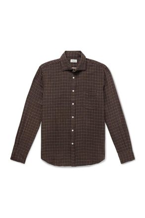 Hartford Paul Checked Cotton-Flannel Shirt