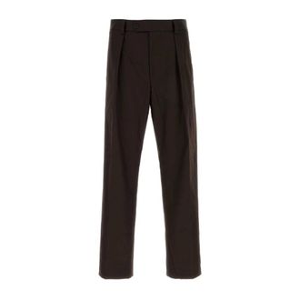 HUGO BOSS Hugo, Straight Trousers, male, Brown, Size: M Straight Trousers