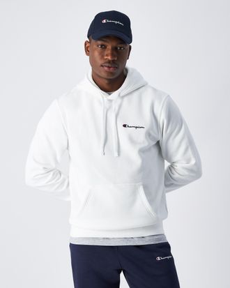 Champion Kapuzensweatshirt CHAMPION, Herren, Gr. XXL (60/62), weiss (wht), Jersey, Obermaterial: 70% Baumwolle, 30% Polyester, unifarben, Sweatshirts Kapuzensw