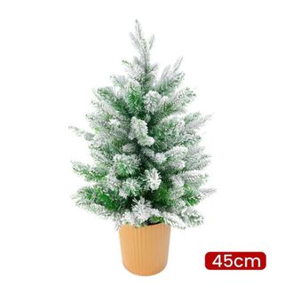 Trade Shop Trade Shop - Albero Di Natale Mini Effetto Innevato Dim. 45 Cm Sintetico Alberello Con Vaso