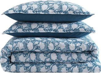Nautica Bayport Floral Cotton Comforter Set in Blue at Nordstrom Rack, Size Full/queen