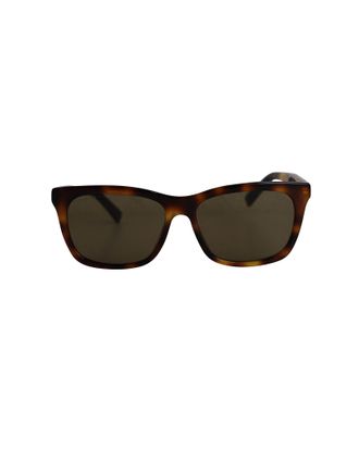 Gucci Gucci GG0449S Heren Rechthoekige Schildpad Montuur Zonnebril in Bruin Acetaat