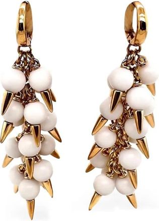 Brooks Brothers 18K yellow gold Spiked Onyx earrings