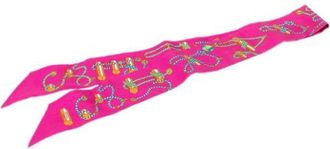 Herm&egrave;s Pre-owned Twilly Sjaal - Dames - Vintage Accessoires - Roze - ONE Size - Vintage