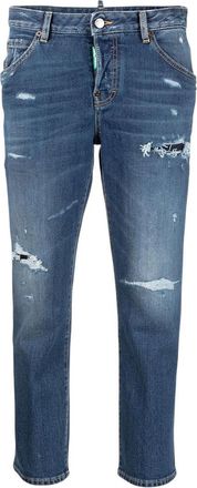 Dsquared2 Blue Slim Mid Rise Jeans