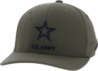 Hooey Mens Us Logo 6-Panel Mid-Profile Cap In Army Green