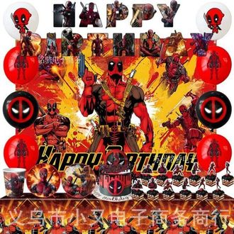 OEM Decoraciones De Cumplea&ntilde;os Dead Pool Globos Decoraci&oacute;n De Fiesta Vajilla De Fiesta Suministros De Decoraci&oacute;n