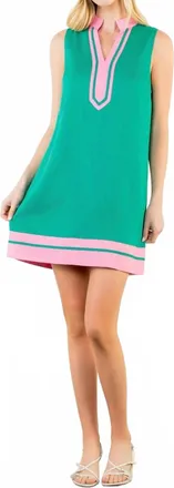 THML Clothing Pastures Shift Dress In Green