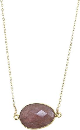 A Blonde and Her Bag Mrs. Parker Necklace in Cherry Quartz