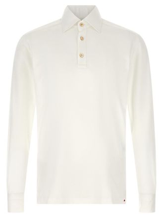 Kiton Off White Shirt Collar Polo