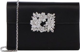 Roger Vivier Efflorescence Mini Satin Clutch