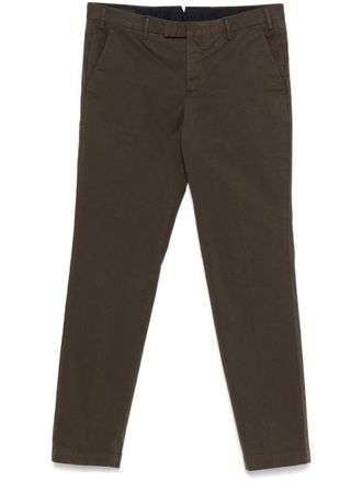 Pantaloni Torino Brown Cotton Stretch Trousers