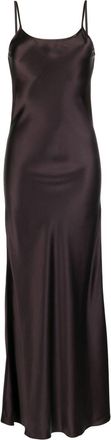 VOZ liquid silk slip dress - women - Silk - S - Brown